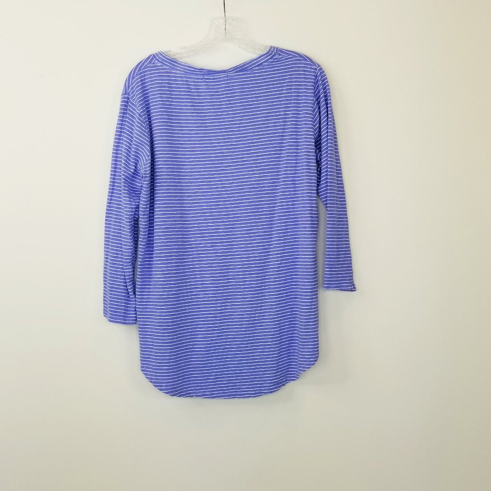 Fresh Produce Sz SM Lavender Striped T. Shirt - Picture 2 of 9